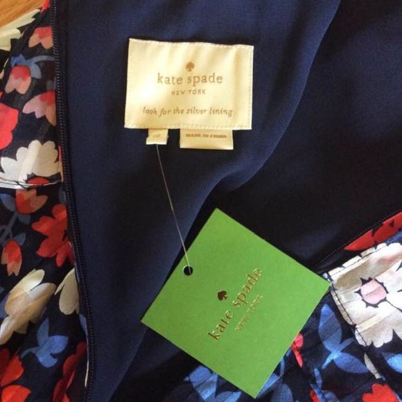 NEW KATE SPADE DAISY SATIN STRIPE MIDI DRESS! - Picture 10 of 11